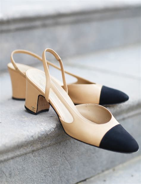 chanel pump heels|chanel pumps beige and black.